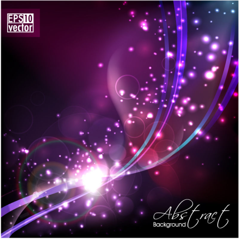 抽象矢量紫色光点元素设计背景