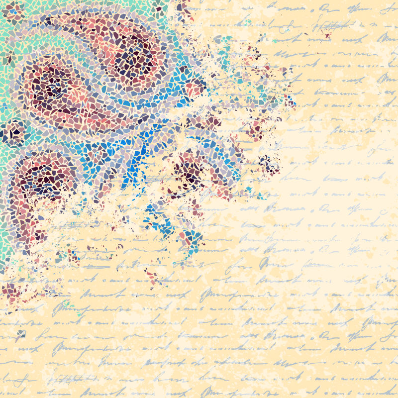 抽象矢量彩色马赛克元素背景