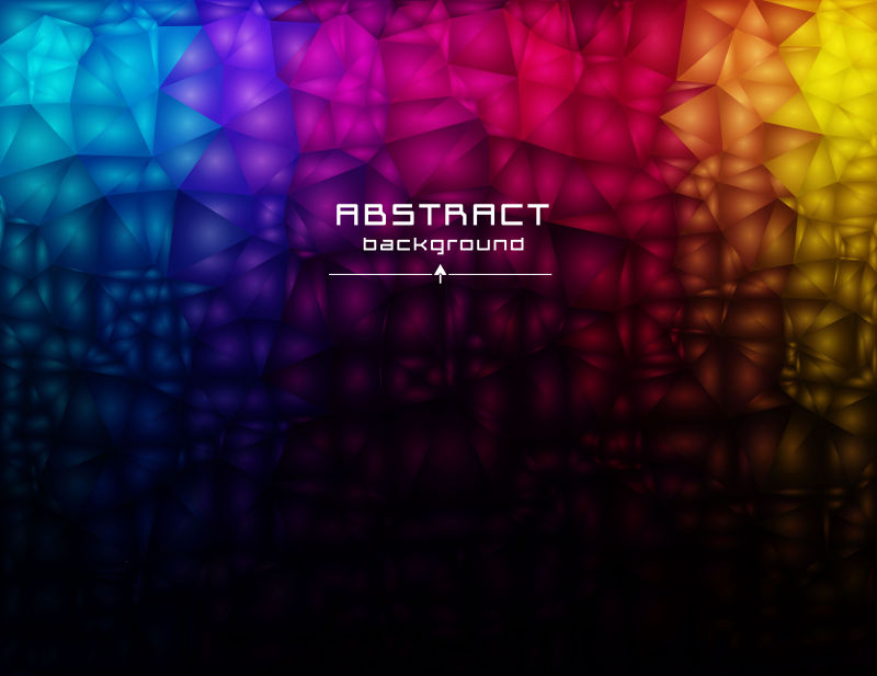 抽象矢量彩色低多边形风格背景