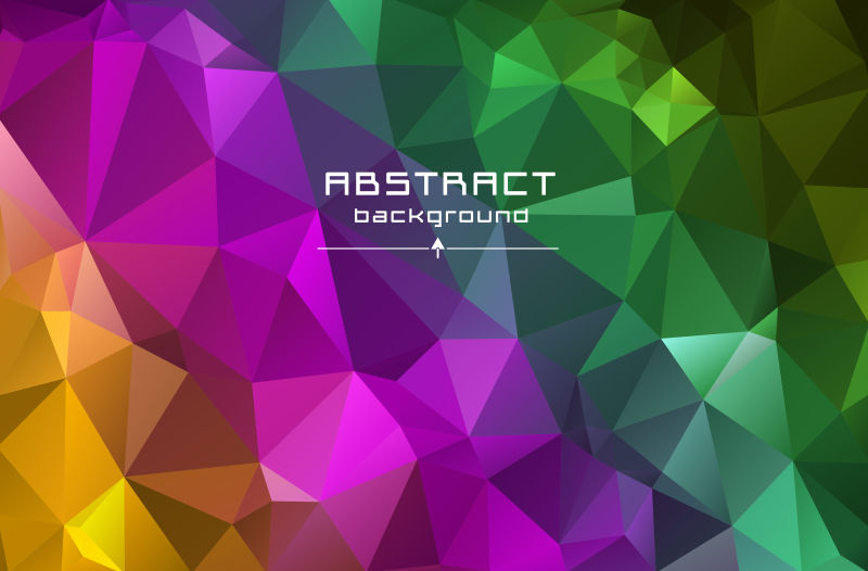 抽象矢量彩色几何多边形无缝背景