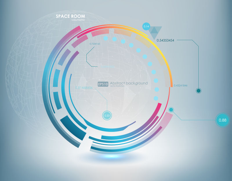 抽象的未来触摸界面矢量设计