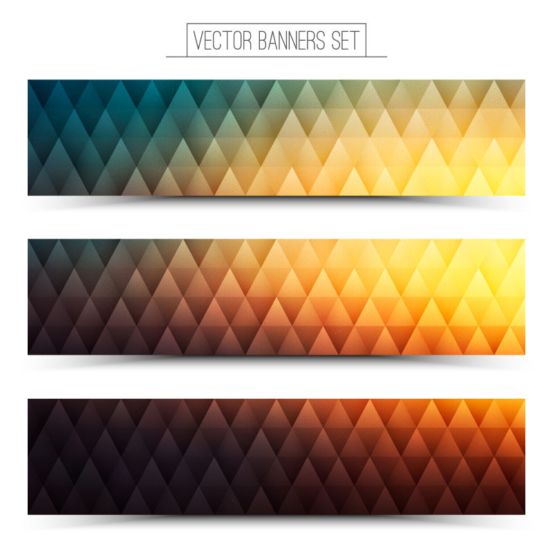 创意矢量几何纹理的抽象横幅设计