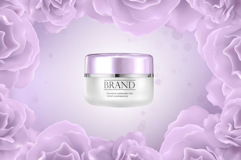 创意矢量滑板保湿面霜的海报设计