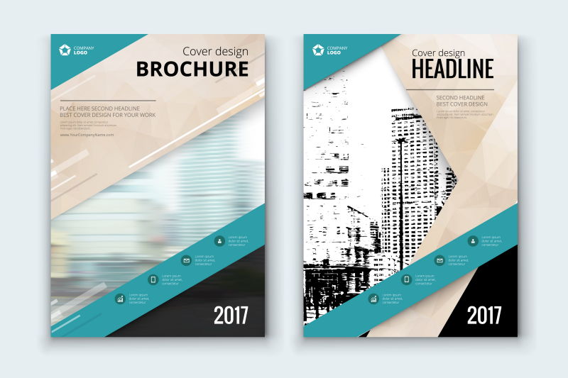 抽象矢量现代公司年度报告设计