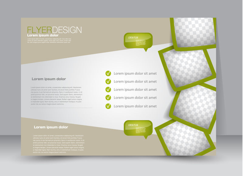 创意矢量方格元素的装饰宣传册设计