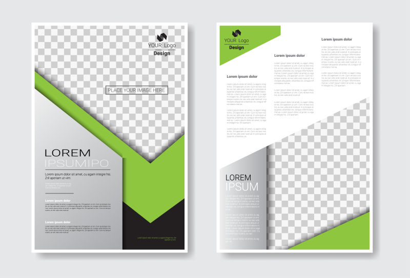 创意矢量现代绿色概念宣传册设计