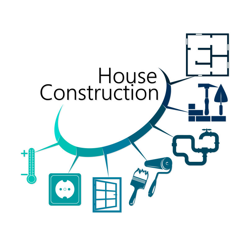 矢量现代房屋建筑设计图