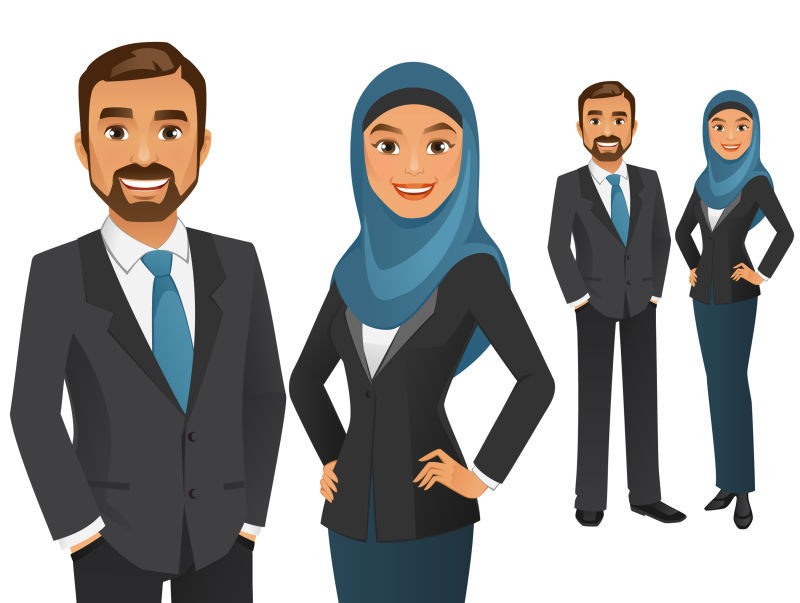 矢量穆斯林商人