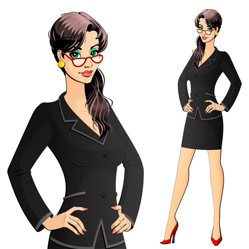 矢量性感的职业女性