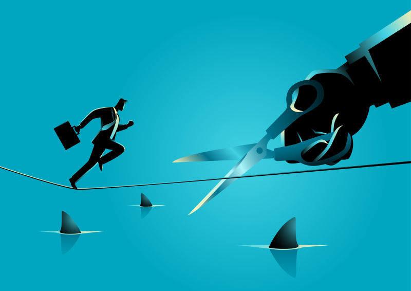 矢量商业破坏概念