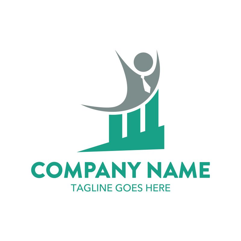 抽象矢量现代商人标志设计