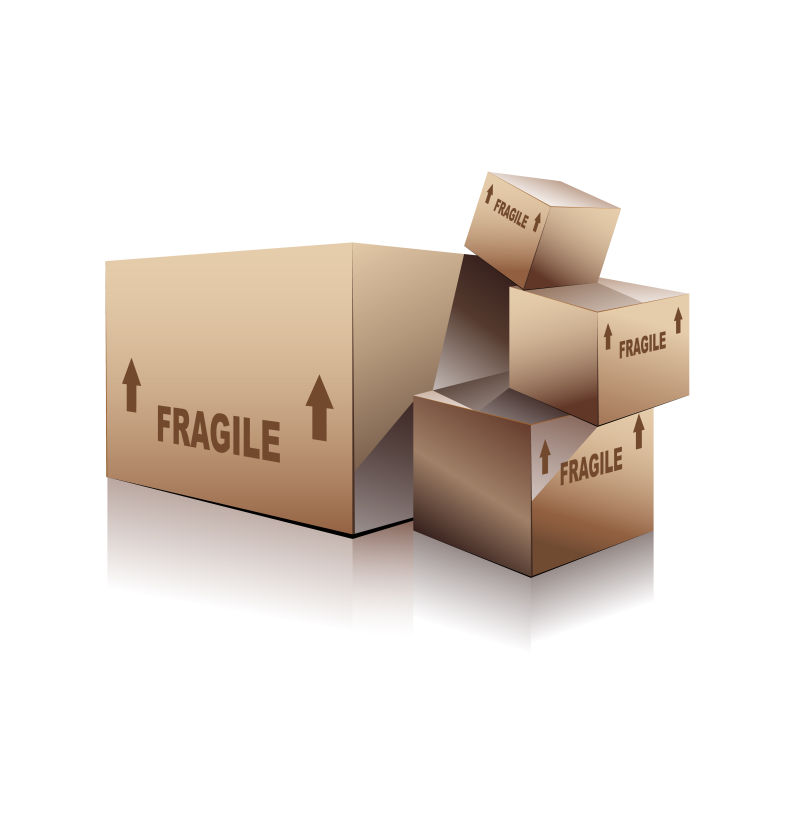 创意矢量纸板包装盒设计