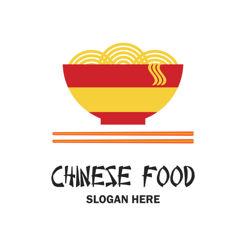 创意矢量现代中式餐厅主题标志设计