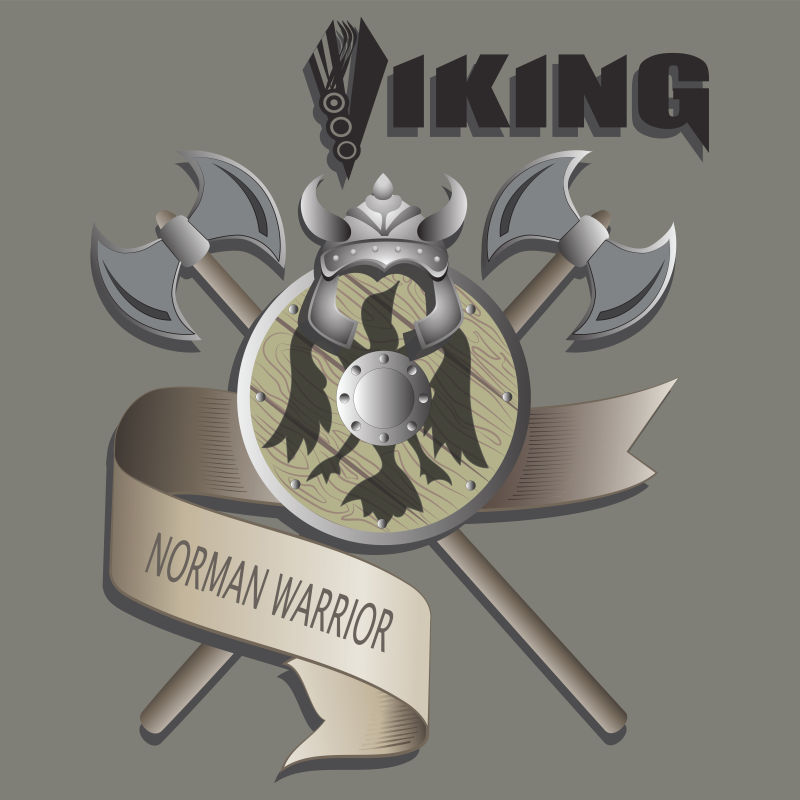 抽象矢量现代海盗风格的设计插图