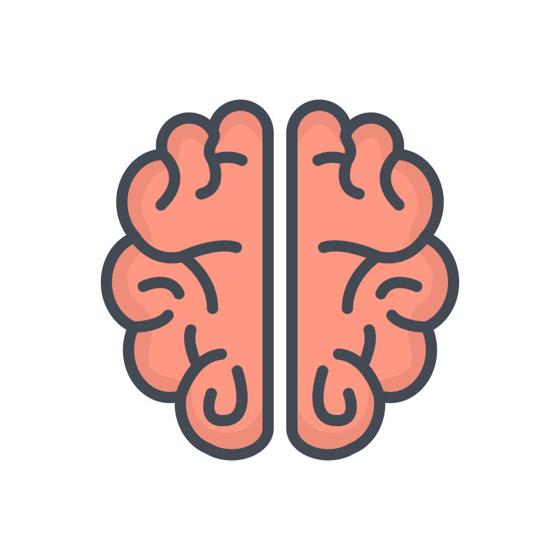 矢量抽象大脑元素的标志设计