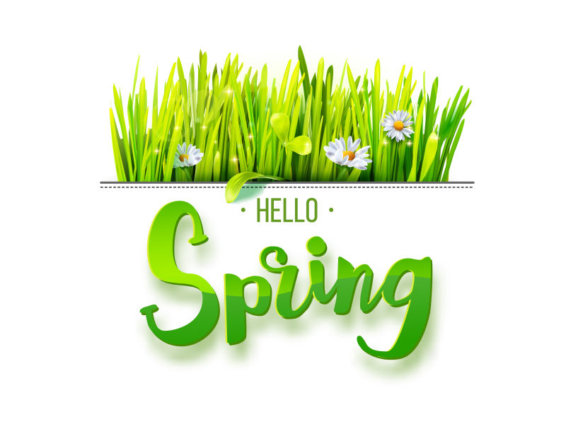 矢量绿草元素的创意设计元素