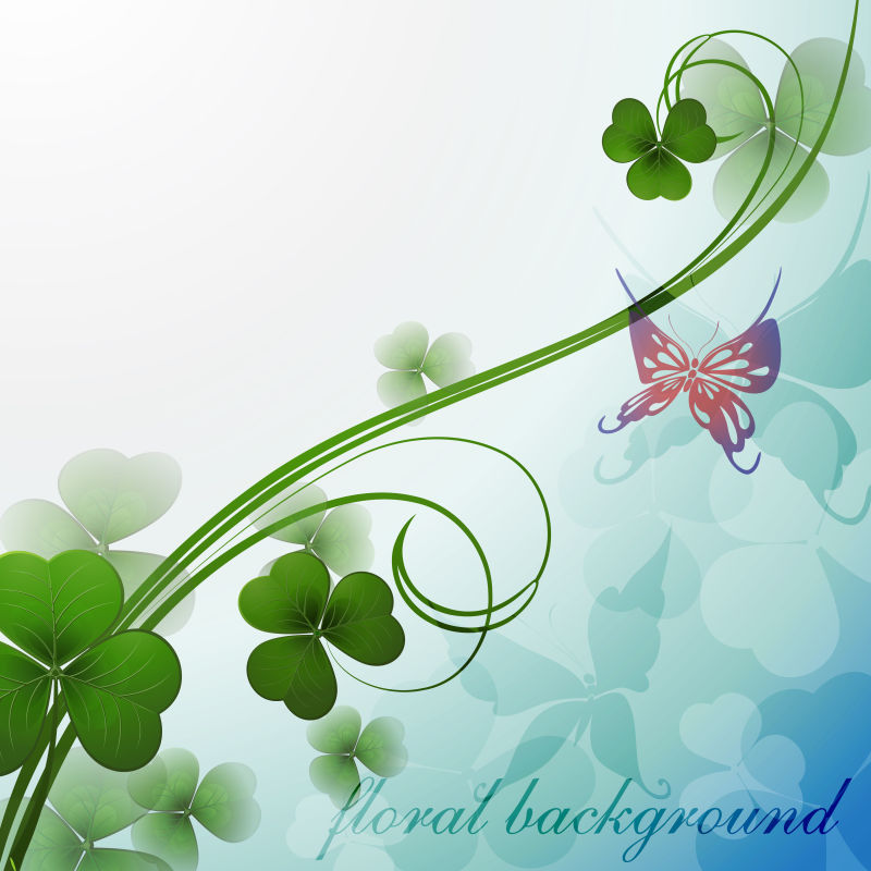 矢量抽象现代花卉元素背景