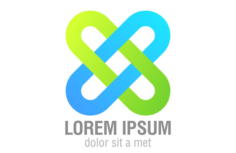 矢量彩色环形标志