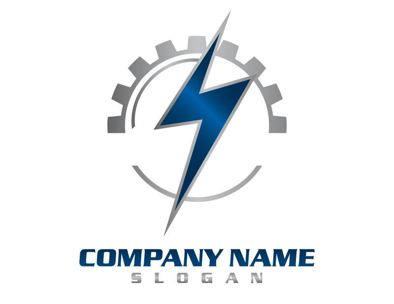 矢量商业闪电logo设计