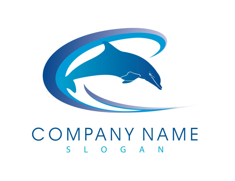 矢量商业海豚logo