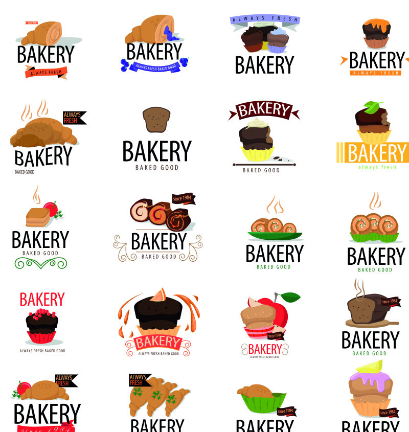 矢量面包店logo