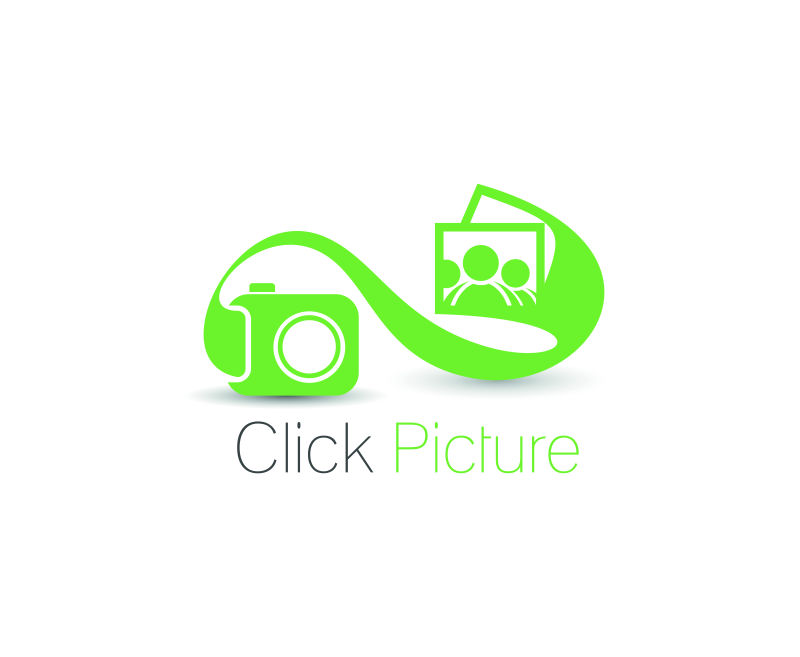 抽象矢量现代照相主题的标志设计