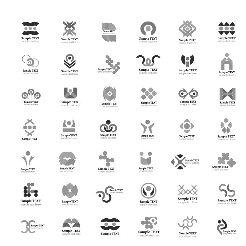 创意矢量单色商业图标设计