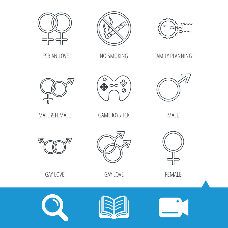 抽象矢量细线风格的爱情主题图标设计