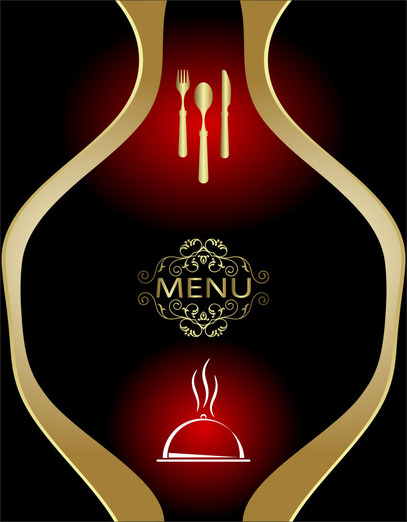 创意矢量现代快餐菜单平面设计