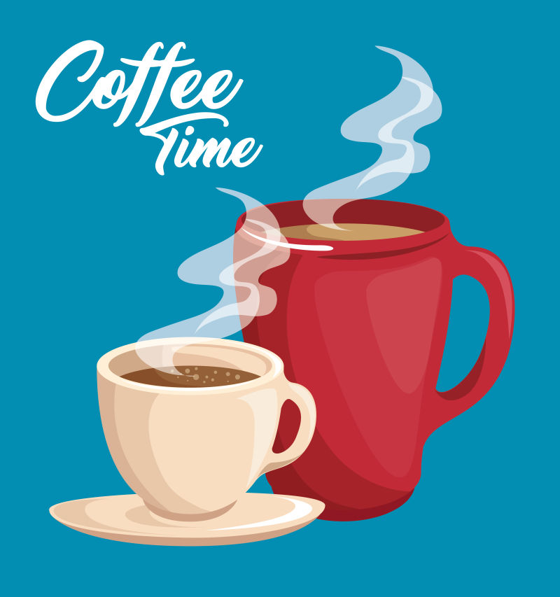 图片 插画 矢量的创意咖啡插图咖啡时间粉笔板设计为咖啡厅或餐厅设置