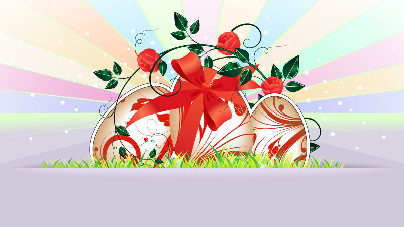 矢量的复活节鸡蛋插图