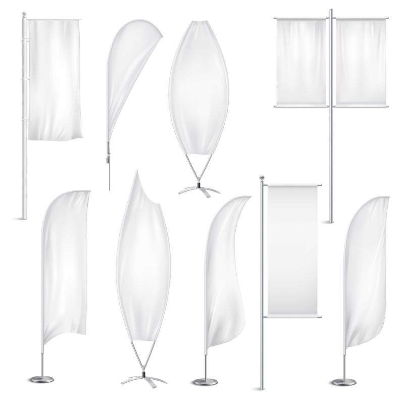 矢量空白的旗帜设计