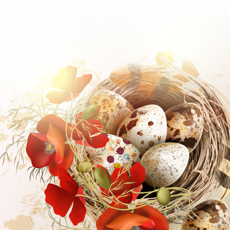 矢量抽象复活节彩蛋设计