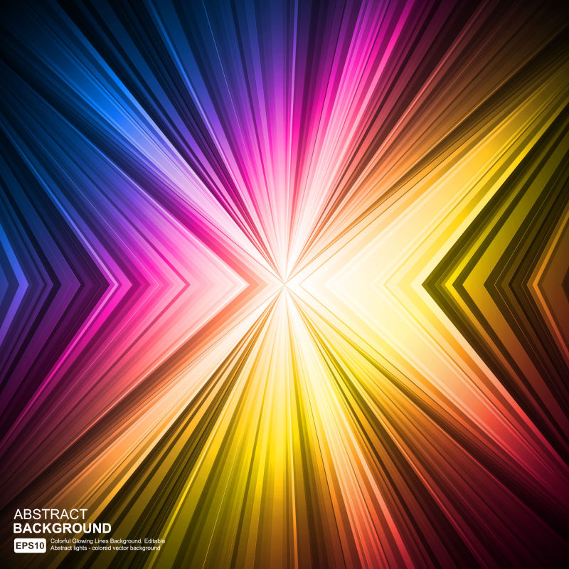 矢量抽象彩色几何光线装饰背景