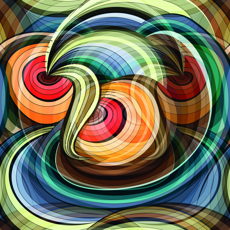 抽象矢量彩色风格的艺术背景