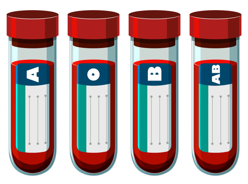 矢量試管裡的血液