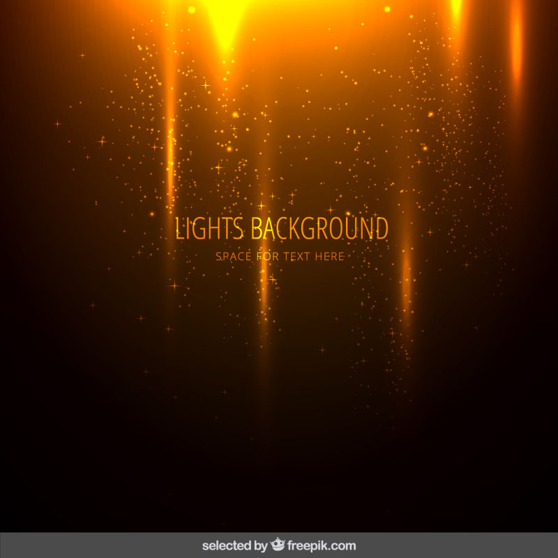 创意矢量橙色发光背景