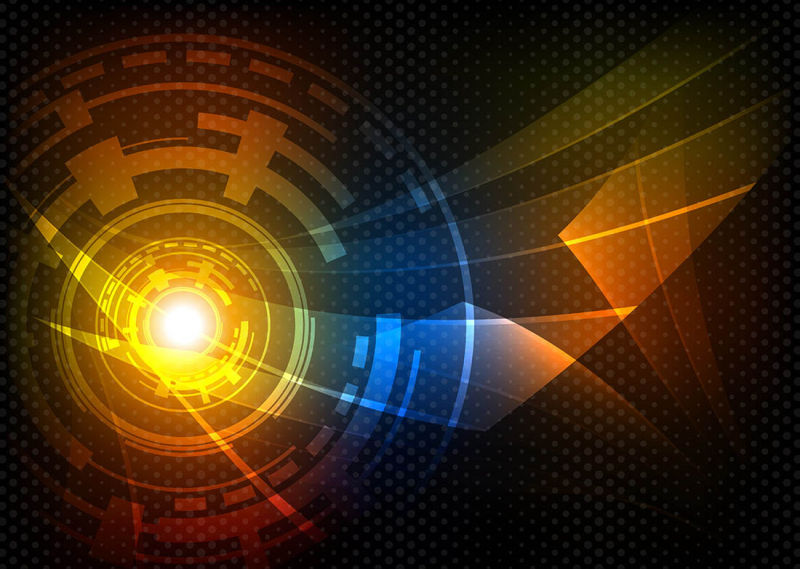 抽象矢量彩色未来风格的技术背景