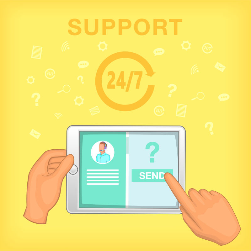 矢量的智能服务概念插图