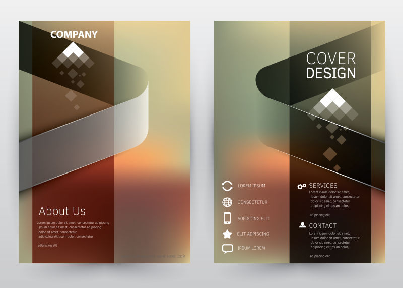 抽象矢量现代宣传名片设计