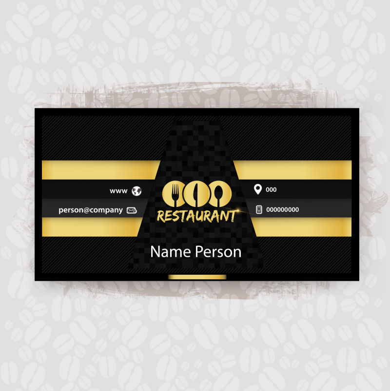 矢量名片单面设计