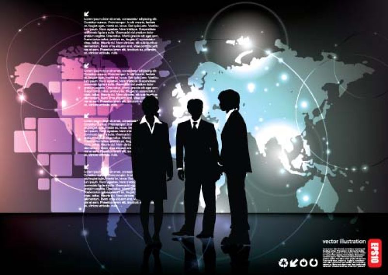 商业团队插图矢量设计