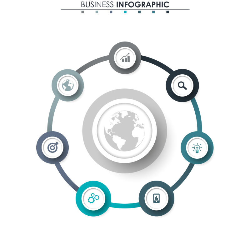 矢量创意平面信息图表设计