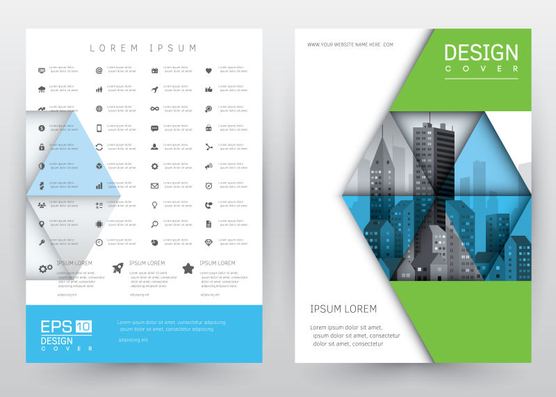 现代杂志封面矢量设计