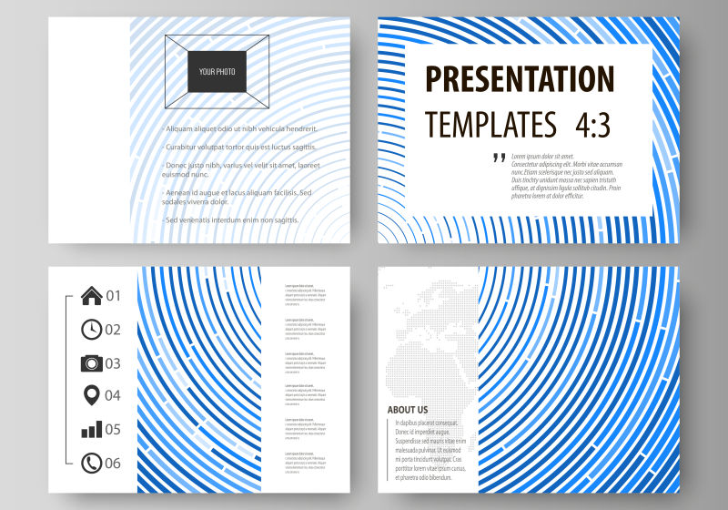 创意矢量彩色线圈元素宣传单设计