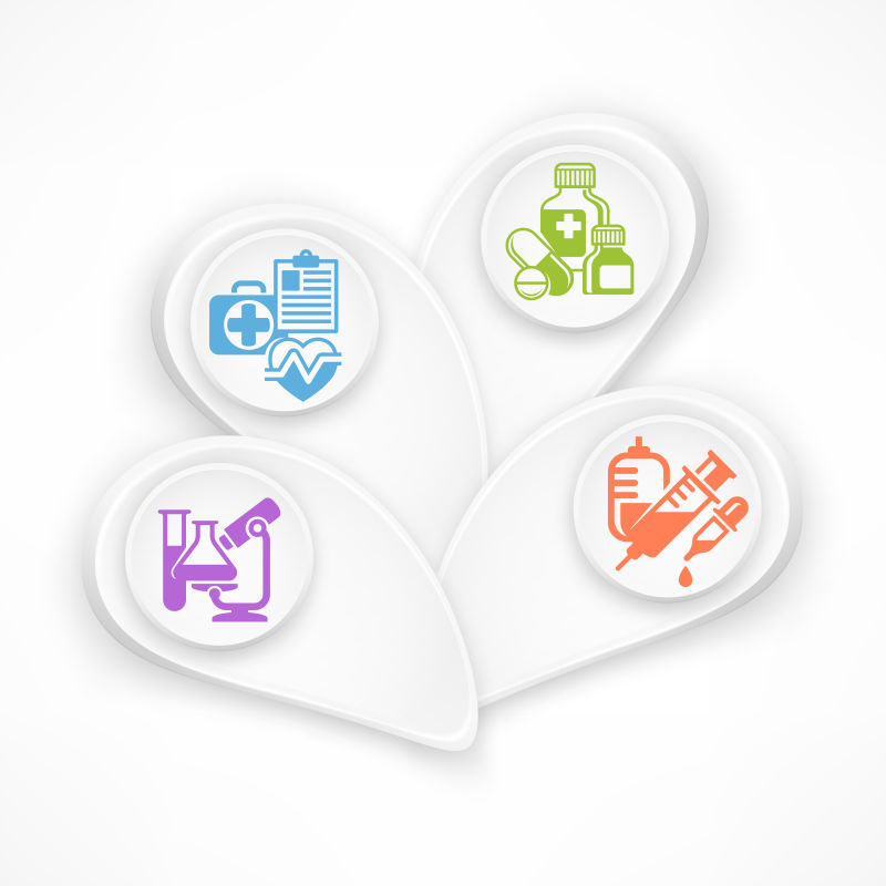 抽象矢量现代医疗图标设计