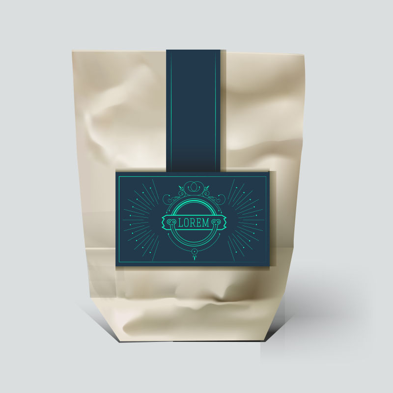 创意矢量纸质包装袋设计