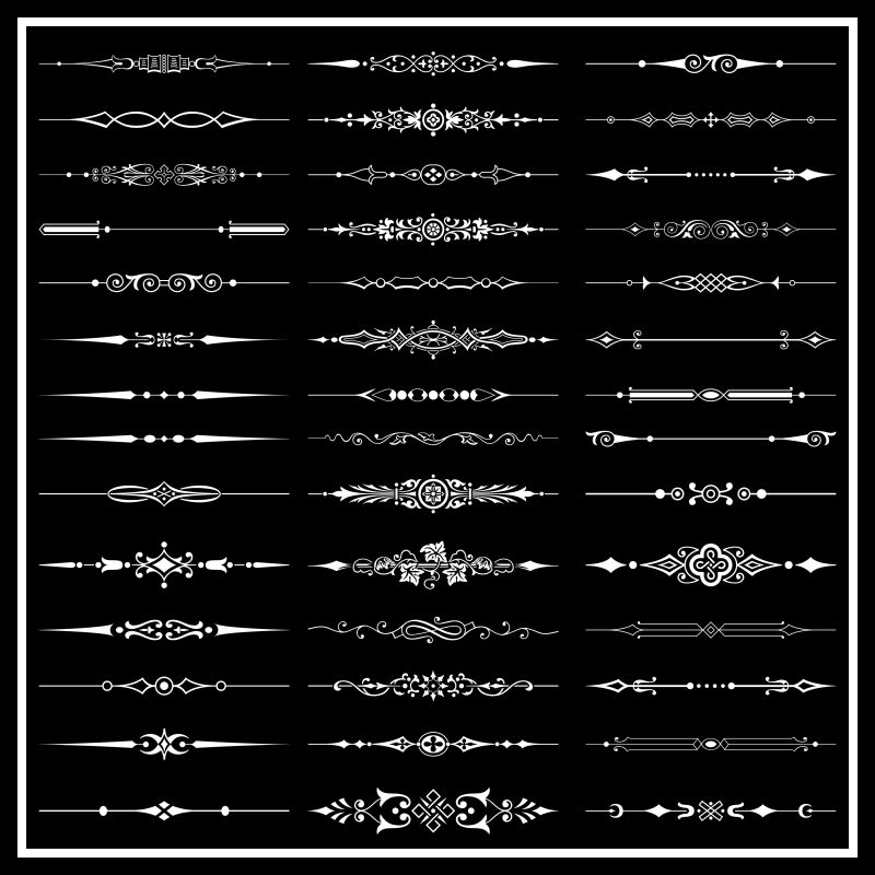 矢量白色边框装饰设计元素