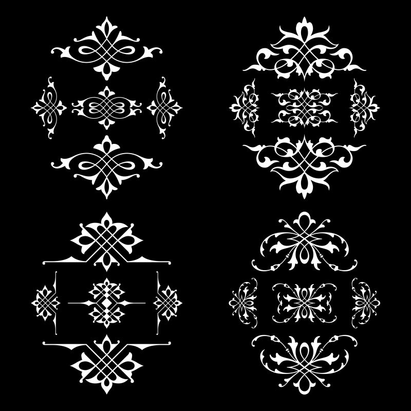 创意矢量白色装饰设计元素