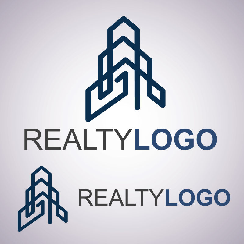 矢量现代现代几何建筑标志设计